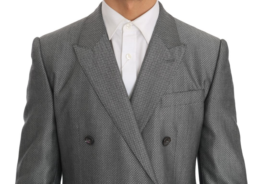 Black stretch crystal bee slim fit suit by Dolce & Gabbana, tailored with crystal embellishments and a sleek, modern design.