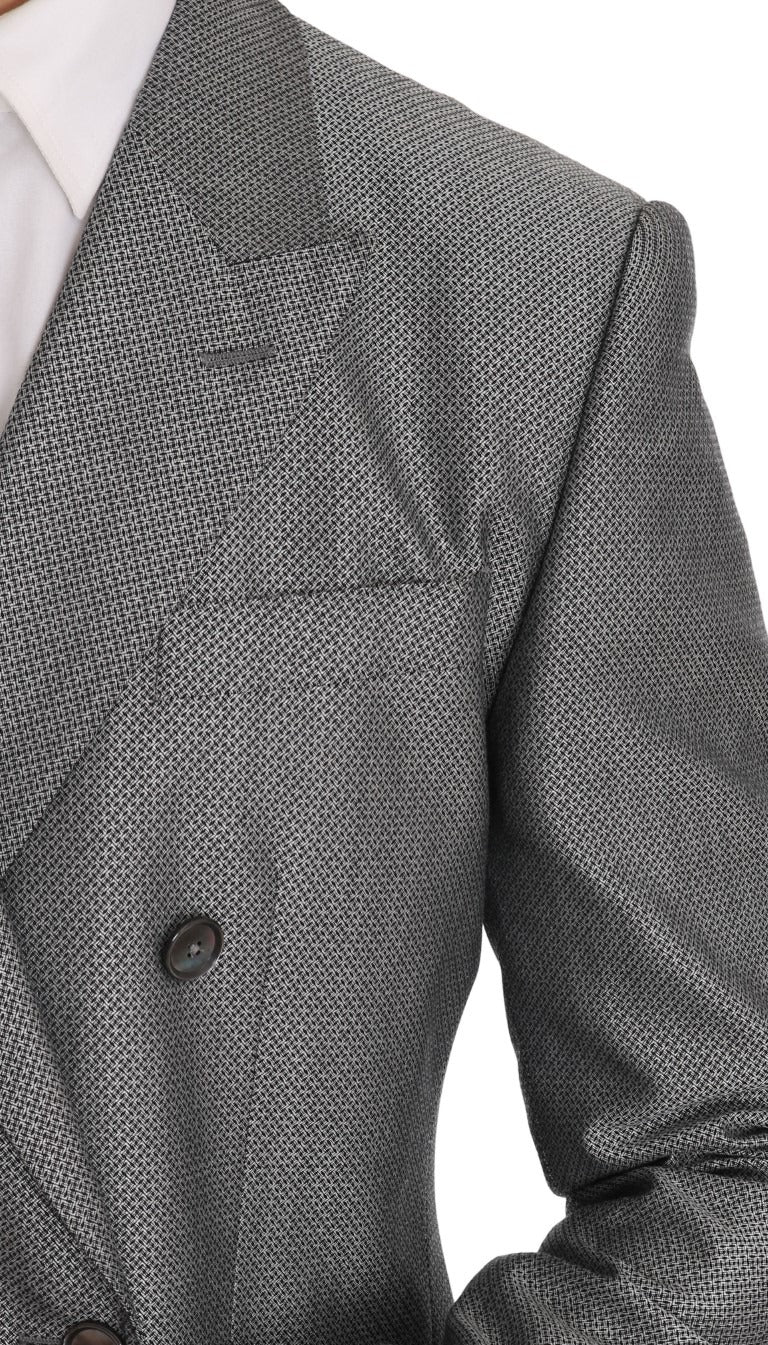 Black stretch crystal bee slim fit suit by Dolce & Gabbana, tailored tailored with crystal bee embroidery, classic formal wear for men