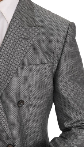 Black stretch crystal bee slim fit suit by Dolce & Gabbana, tailored tailored with crystal bee embroidery, classic formal wear for men