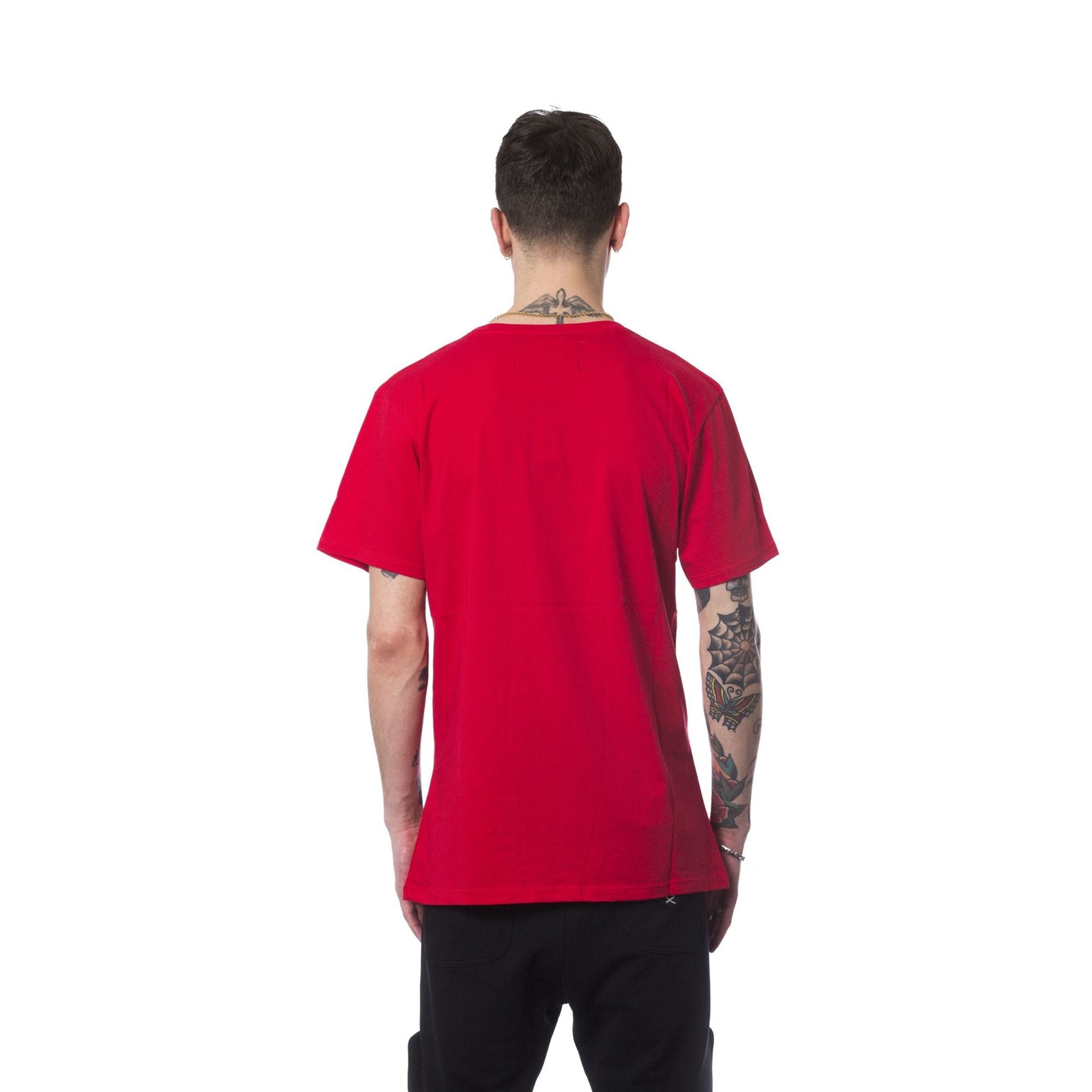 Nicolo Tonetto BLOCUNDERAGE Rosso Red shirt by Jag Couture London - New York, shown on a model with a stylish, modern design.