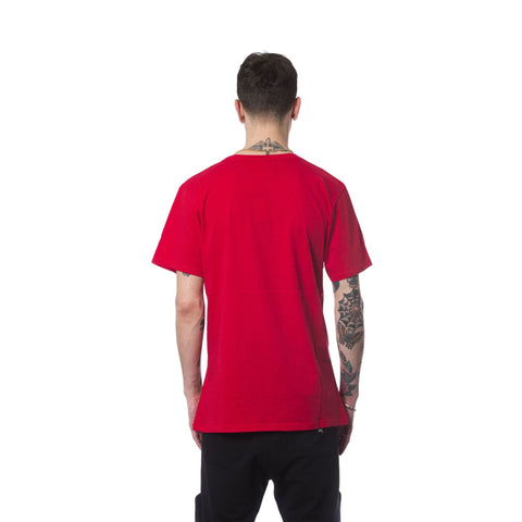Nicolo Tonetto BLOCUNDERAGE Rosso Red shirt by Jag Couture London - New York, shown on a model with a stylish, modern design.