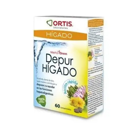 Ortis Metodren Liver Purifier tablets by Jag Couture London and New York, showing a bottle with 60 tablets and packaging.
