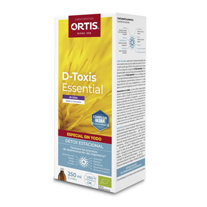 Ortis D-Toxis Essential Iodine Free Apple Bio 250ml Jag Couture London - New York
