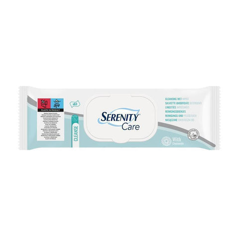 Jag Couture London - New York Serenity Care adult wipes, 63 count, soft and gentle cleaning for adult skin, in a resealable package.