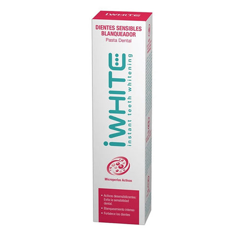 Tube of Iwhite Sensitive toothpaste by Jag Couture London New York, showing the 75ml packaging on a clean background.