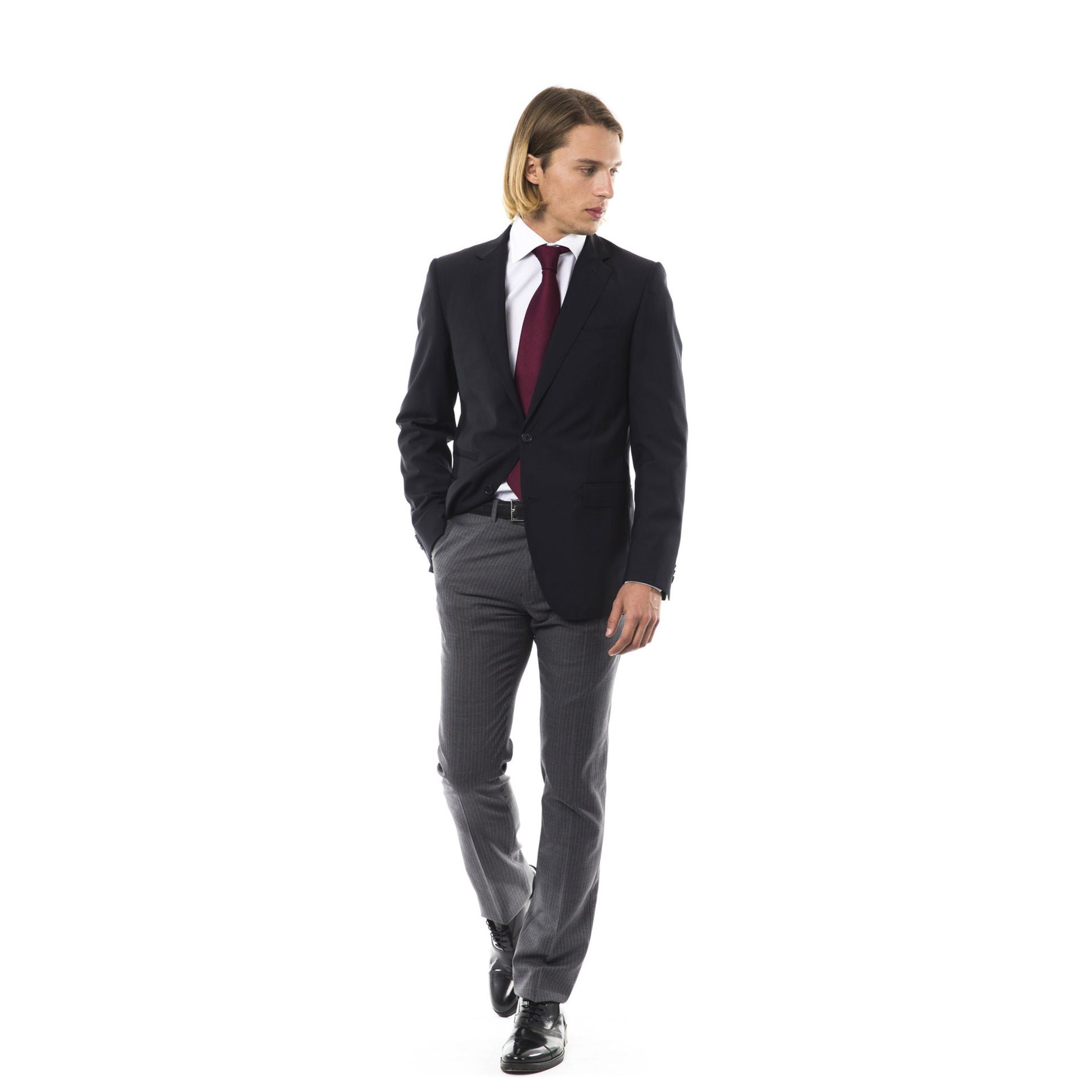Elegant men's Uominitaliani GBU5E102_U780 shirt by Jag Couture London New York, displayed on a mannequin with detailed fabric close-up.