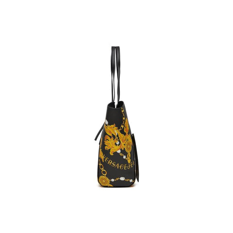 Versace Jeans 75VA4BK1_ZS807_G89 denim jacket with classic design, displayed on a hanger with visible stitching and branding details.