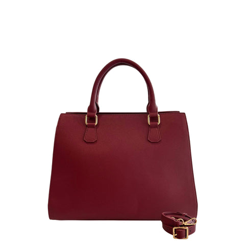 Cristinaeffe CF24FW022 Bordeaux leather handbag by Jag Couture London New York, showcasing elegant design and craftsmanship.