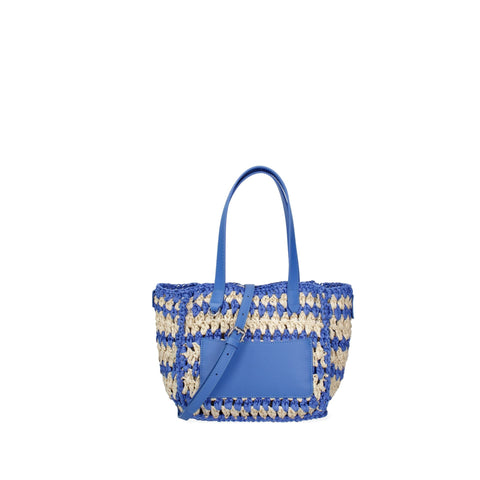 Blue Viola Castellani VC220738223FBG-BLUE_G88A handbag by Jag Couture London - New York with textured leather and stylish design.