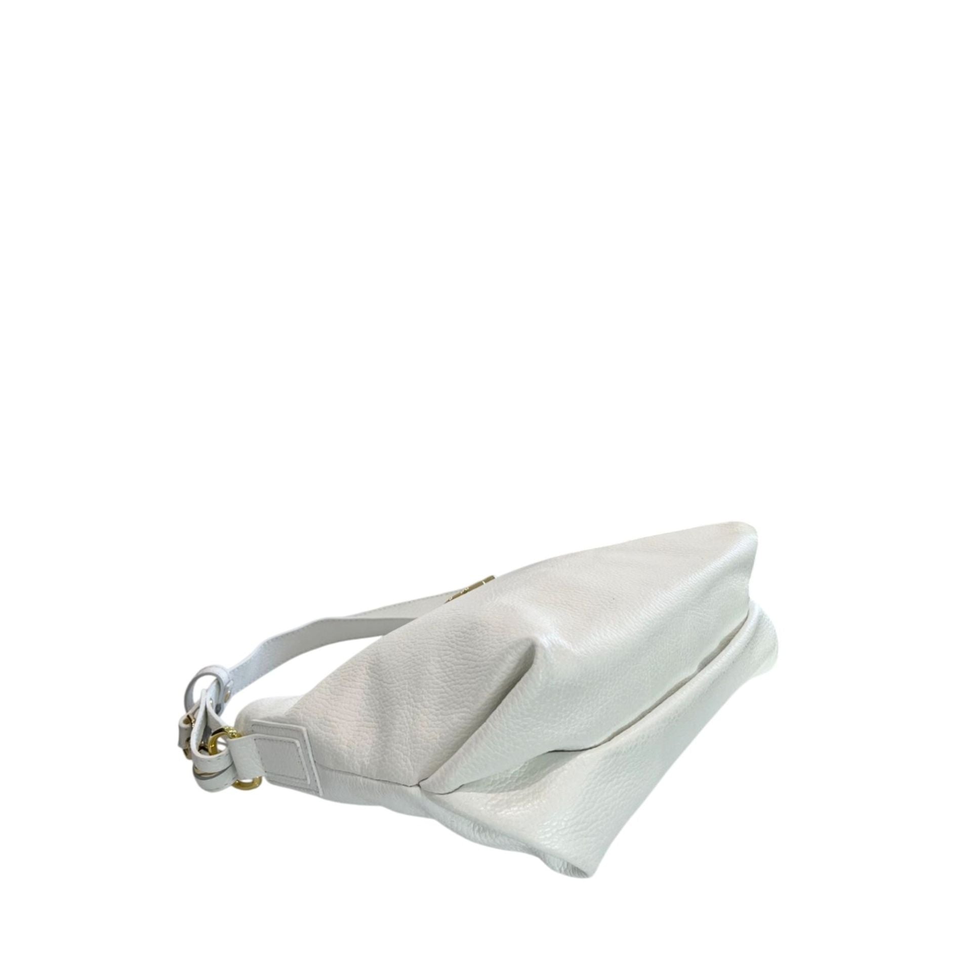 Baldinini Trend IR1818 LUCCA white leather shoes with sleek design, displayed on a white background.