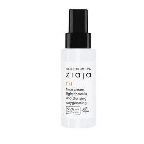 Ziaja Baltic Home Spa Fit facial cream jar with 50ml size, featuring hydrating and oxygenating skincare benefits.
