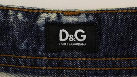 Blue D&amp;G Cotton Washed Jeans Denim Shorts
