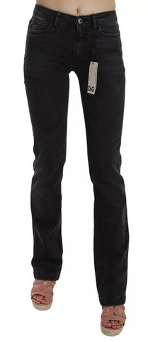 Black Slim Fit Cotton Jeans D&amp;G Pants
