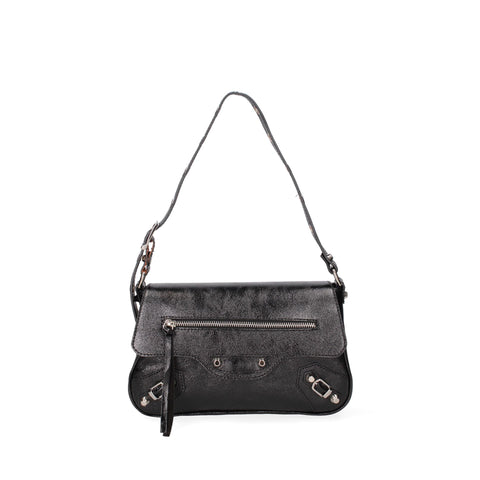 Roberta Rossi RR220723423FBG-L022 black handbag by Jag Couture London - New York, featuring sleek leather design.