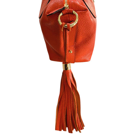 Orange Baldinini Trend LV1739 leather loafers with sleek design, showcasing premium craftsmanship and stylish comfort.