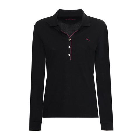 Elegant Harmont & Blaine X073 men's sweater by Jag Couture London - New York, featuring a navy knit with logo detail.