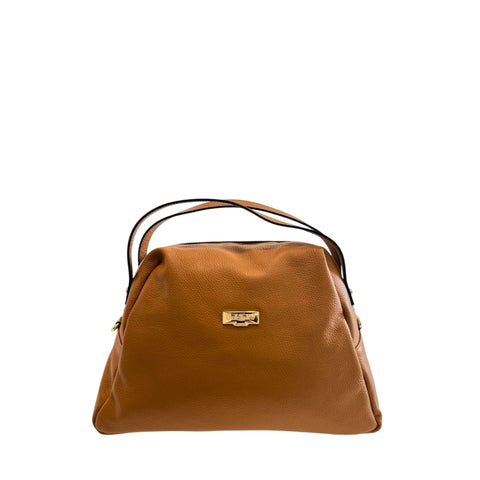 Baldinini Trend RC1754_LUCCA_D44CUOIO luxury leather handbag with sleek design, featuring smooth tan leather and elegant details.