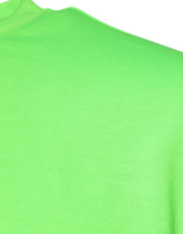 Green Logo Polyester Crew Neck T-shirt