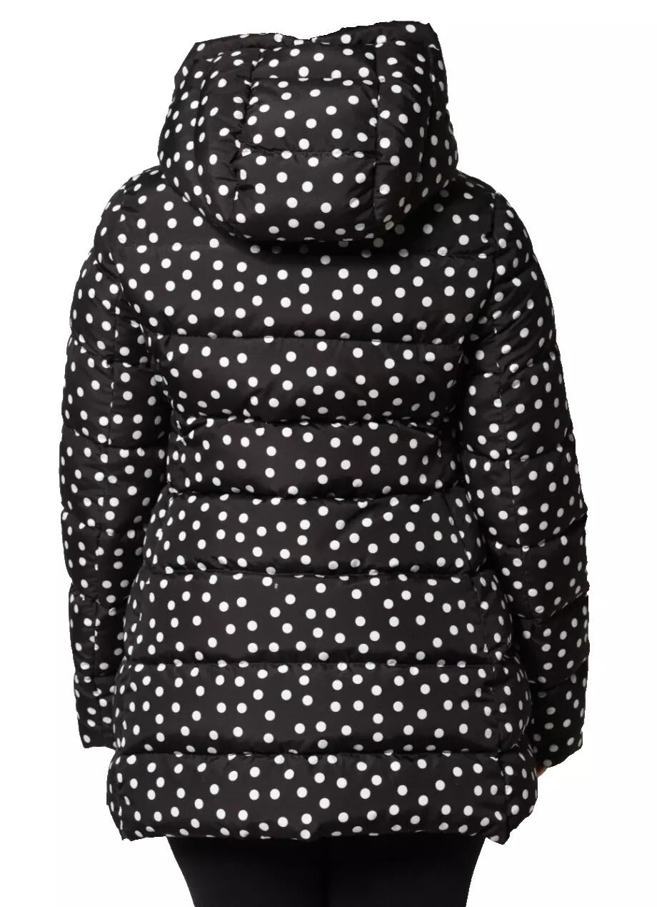 Reversible black polyester hooded jacket by Dolce & Gabbana with zip closure and adjustable drawstrings.