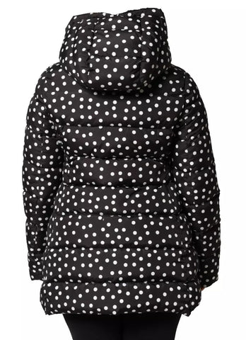 Reversible black polyester hooded jacket by Dolce & Gabbana with zip closure and adjustable drawstrings.