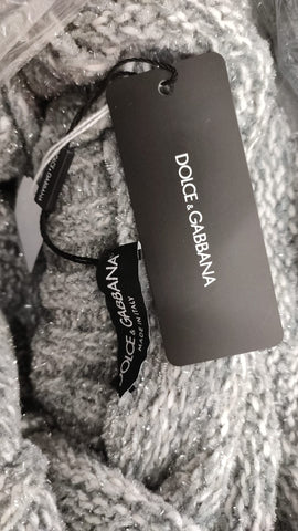 Gray cashmere turtle neck pullover sweater by Dolce & Gabbana, featuring a cozy, soft knit fabric and a classic turtleneck design.