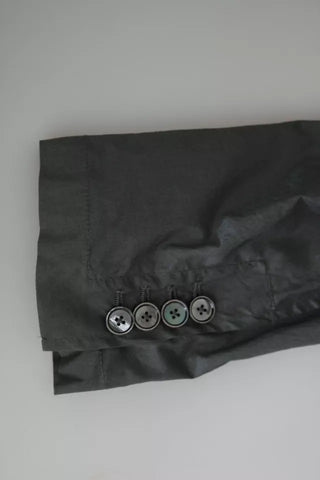 Gray Cotton Single Breasted Formal Blazer