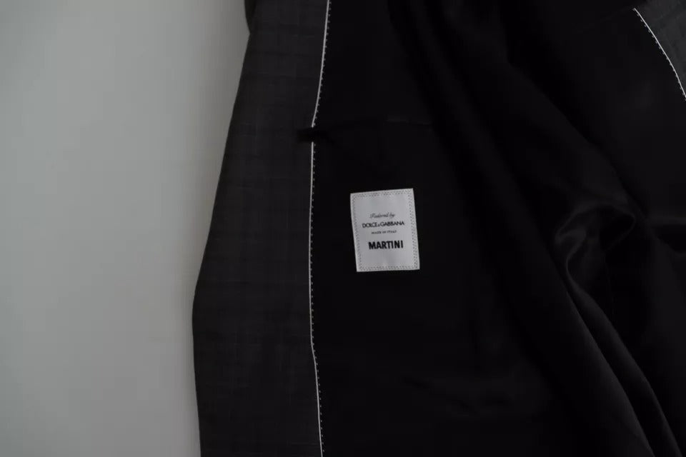 Gray Wool Men Formal 2 Piece MARTINI Suit