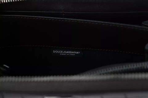 Brown Exotic Leather Zip Around Continental Clutch Wallet