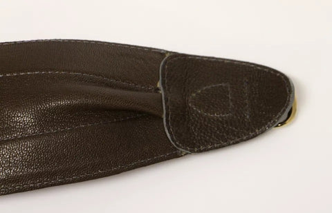 Brown D&amp;G Leather Linnen Logo Belt