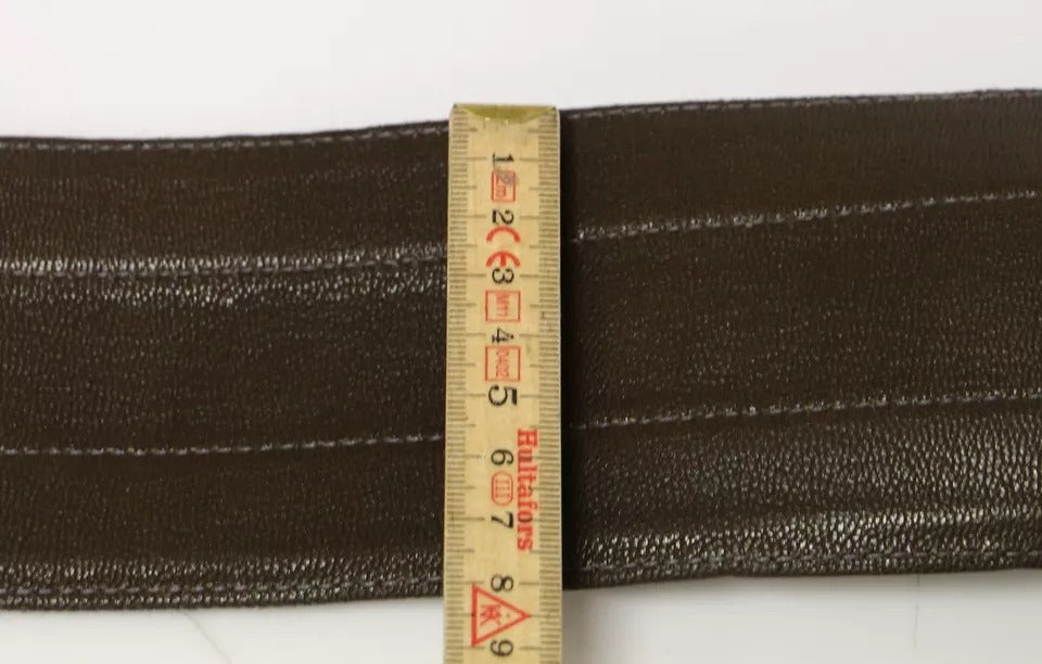 Brown D&amp;G Leather Linnen Logo Belt