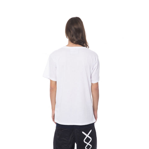Nicolo Tonetto BLOCWET BiancoWhite by Jag Couture London - New York, close-up of the sleek white and black fabric design.