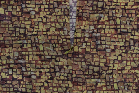 Multicolor mosaic print silk blouse T-shirt by Dolce & Gabbana featuring vibrant mosaic patterns and a silky texture.