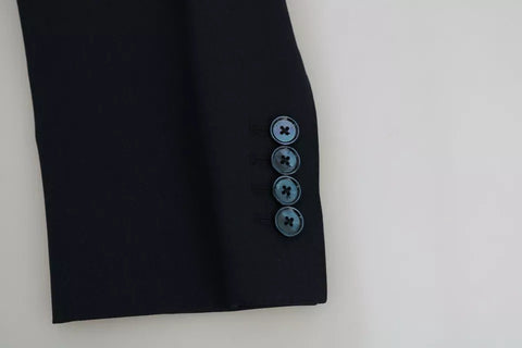 Blue Wool MARTINI Blazer Vest 2 Piece