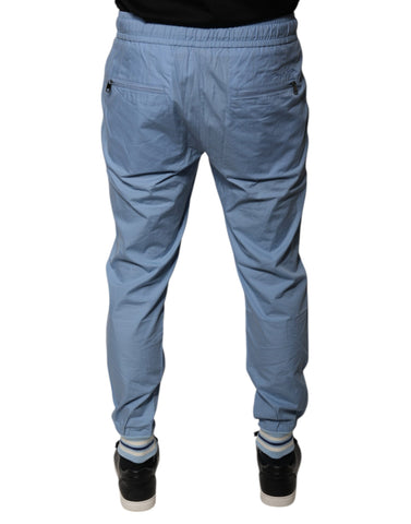 Blue Cotton Jogger Sweatpants Pants