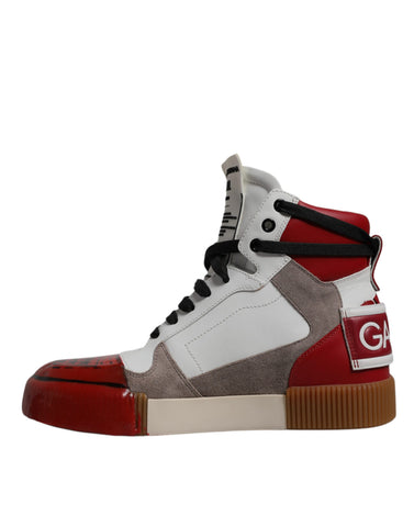 Multicolor Leather High Top Sneakers Shoes