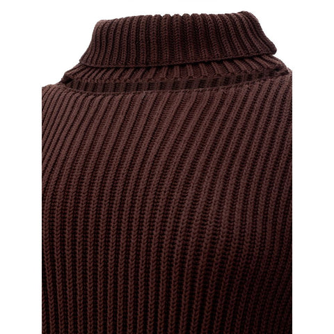 Brown Viscose Casual Dress
