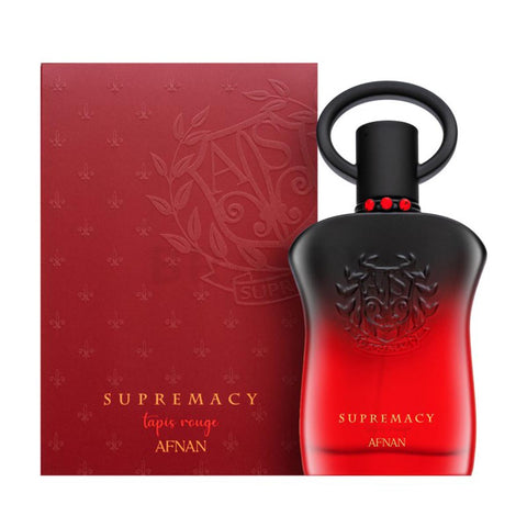 Afnan Supremacy Tapis Rouge Eau De Parfum 100ml spray bottle with elegant packaging.