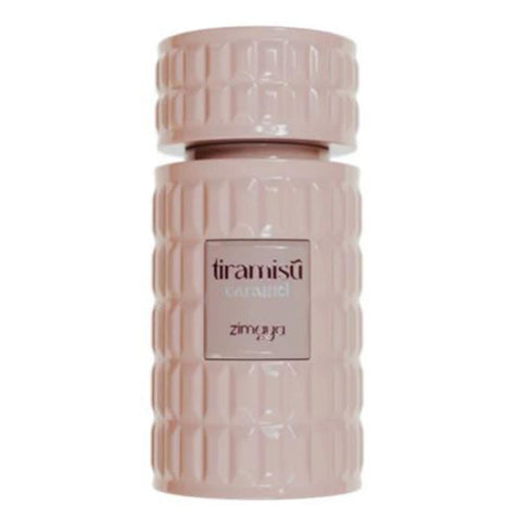 Zimaya Tiramisu Caramel Eau De Parfum 100ml bottle by Jag Couture London New York, with elegant packaging and fragrance details.