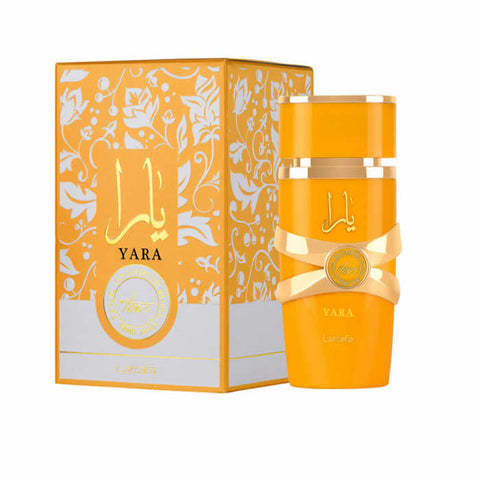 Jag Couture London Yara Tous EDP spray in 100ml bottle featuring elegant floral and woody fragrance design.