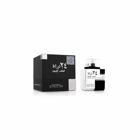Jag Couture London 24 Carat White Gold EDP spray in 100ml bottle, featuring luxurious white gold packaging.