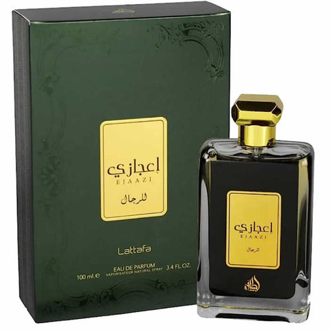 Jag Couture London EjaaZi Eau de Parfum spray bottle, 100ml, with elegant packaging and clear fragrance branding.