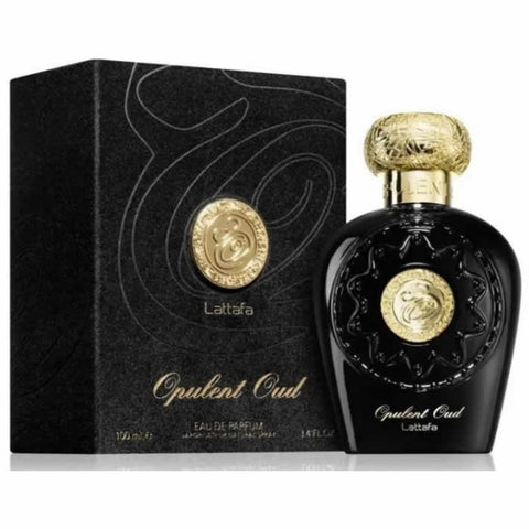 Jag Couture London Opulent Oud EDP spray, 100ml bottle with luxurious gold accents, elegant packaging for this premium fragrance.