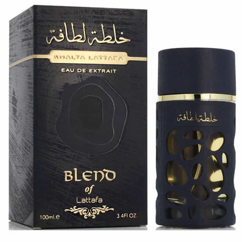 Lattafa Khalta blend perfume spray by Jag Couture London, 100ml, featuring a luxurious fragrance with elegant packaging.