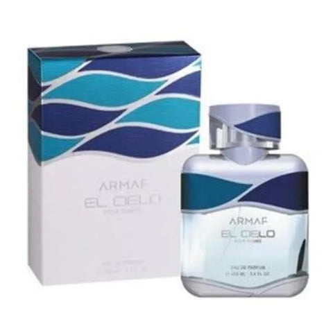 Jag Couture London New York Armaf El Cielo Eau De Parfum 100ml bottle on display, showcasing elegant packaging and design.