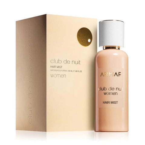 Armaf Club De Nuit Women Hair Mist 55ml spray by Jag Couture London, featuring a sleek bottle and floral scent design.