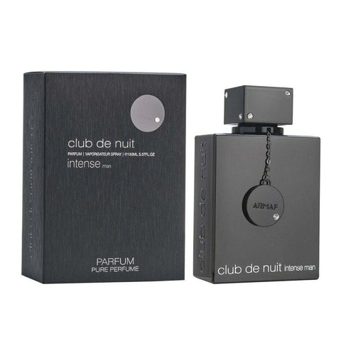 Armaf Club De Nuit Pure Intense Man perfume bottle, 18ml, showcasing sleek design and elegant packaging.