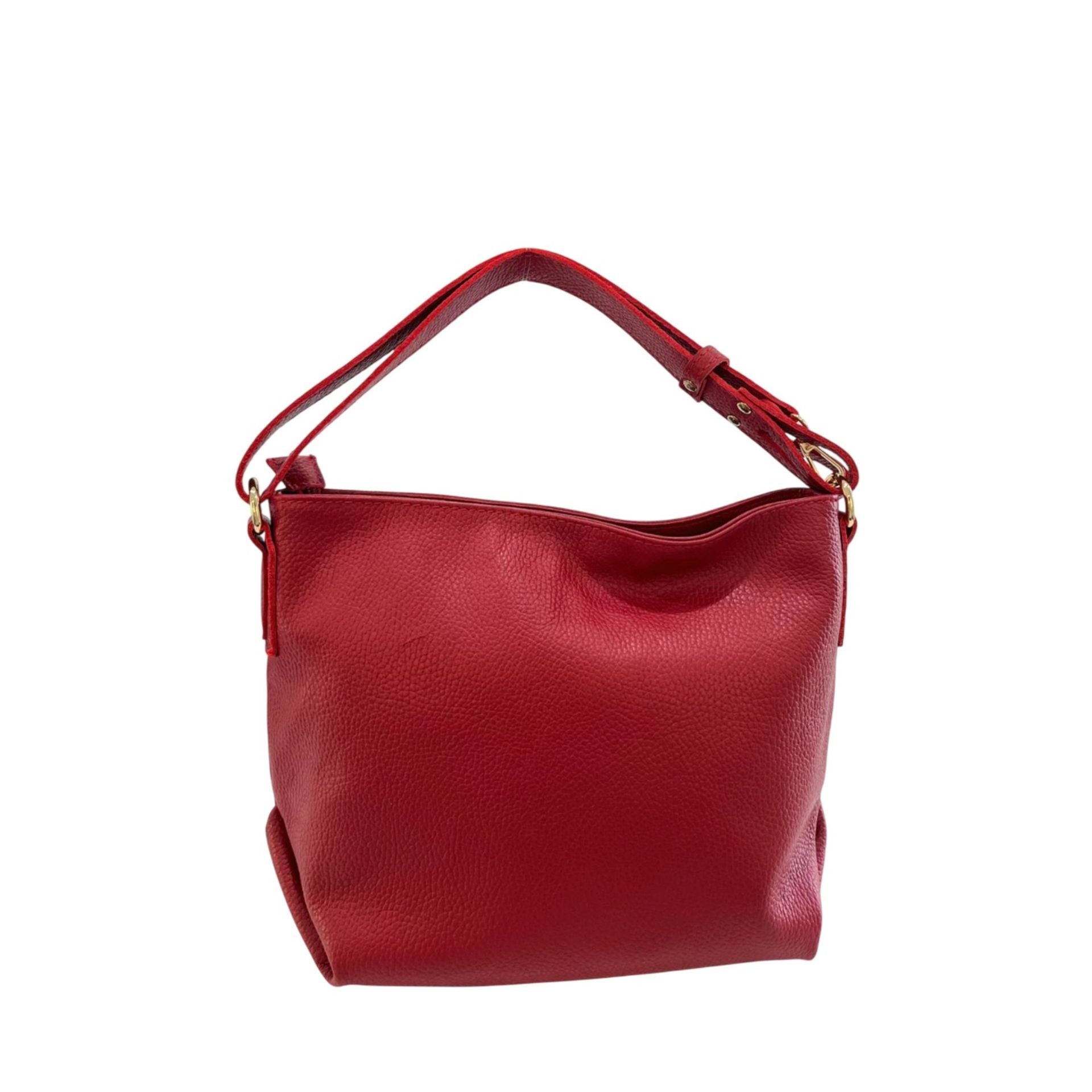 Baldinini Trend IR1818 Lucca RossoRed leather sneakers with sleek design and red color, displayed on a plain background.