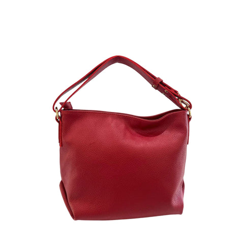 Baldinini Trend IR1818 Lucca RossoRed leather sneakers with sleek design and red color, displayed on a plain background.