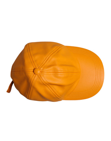 Orange Cotton 6 Panels Baseball Cap