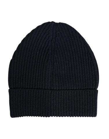 Blue Cashmere Knitted Winter Beanie Hat